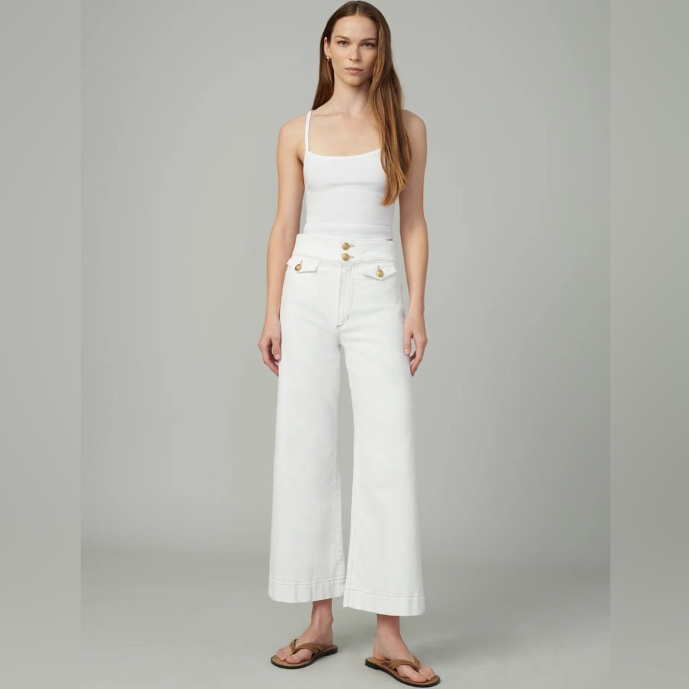 Joe's Jeans Womens The Ellia High Rise Wide Leg Ankle Jeans